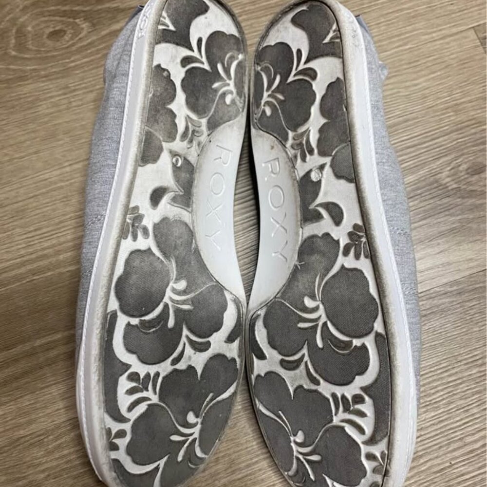 Roxy Bayshore Sneakers Women’s Size 10 Light Gray Casual Slip-On Comfort Shoes - Picture 6 of 6